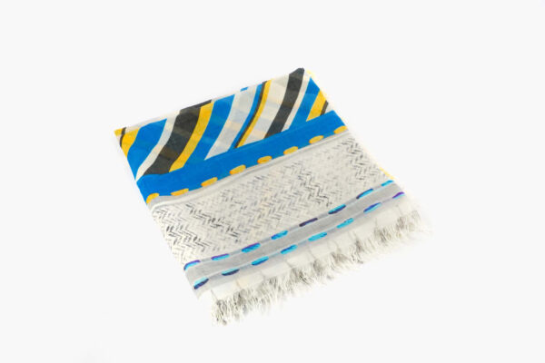 3d print of a keffiyeh with soft stripes foulard