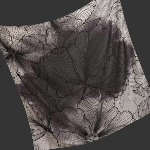 Tie-dye and inkblot printing “black dahlia"