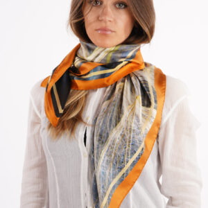 Silk scarf 90 x 90 cm plant world