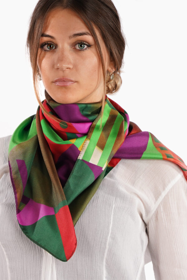 Silk scarf 90 x 90 cm holidays lights