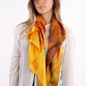 Silk scarf 90 x 90 cm soft autumn
