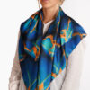Silk scarf 90 x 90 cm cactus