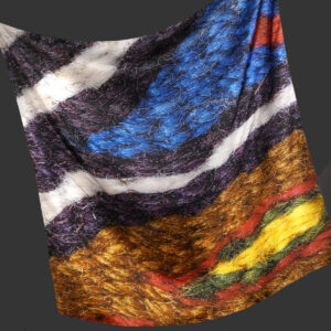 Silk scarf 90 x 90 cm chunky knit