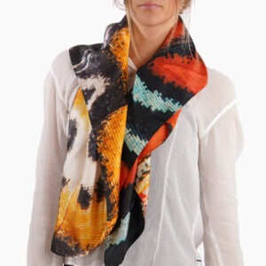Silk scarf 90 x 90 cm butterfly
