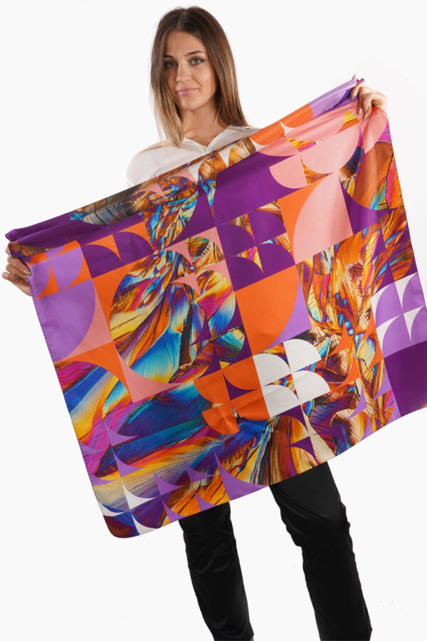 Silk scarf 90 x 90 cm geometries