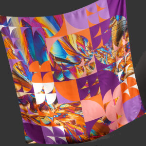 Silk scarf 90 x 90 cm geometries